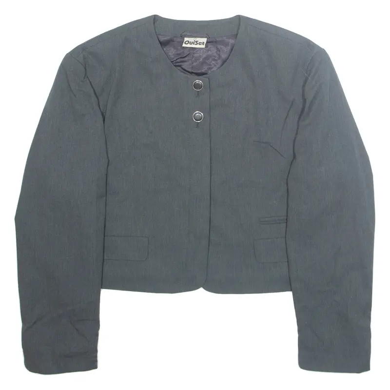 OUISET Womens Blazer Jacket Grey M