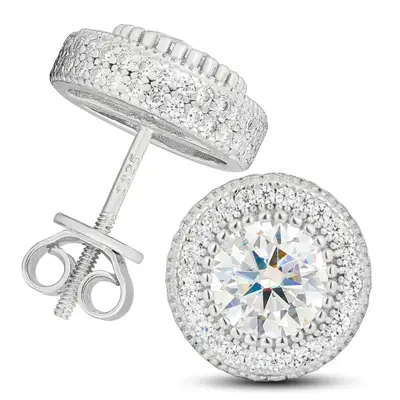 UCCIYO S925 Sterling Silver Moissanite Screw Stud Earrings D Color VVS1  Moissanite For Women Men Jewelry Prefect Brithday Mo...