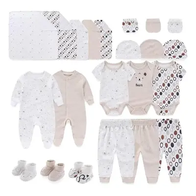 Fahion Unisex Baby Boy Girl Layette Sets 22 Packs New Born Boy Girl Clothes Infant Gifts