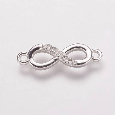 Brass Cubic Zirconia Links