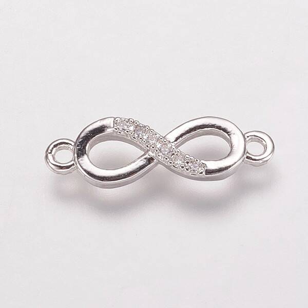 Brass Cubic Zirconia Links