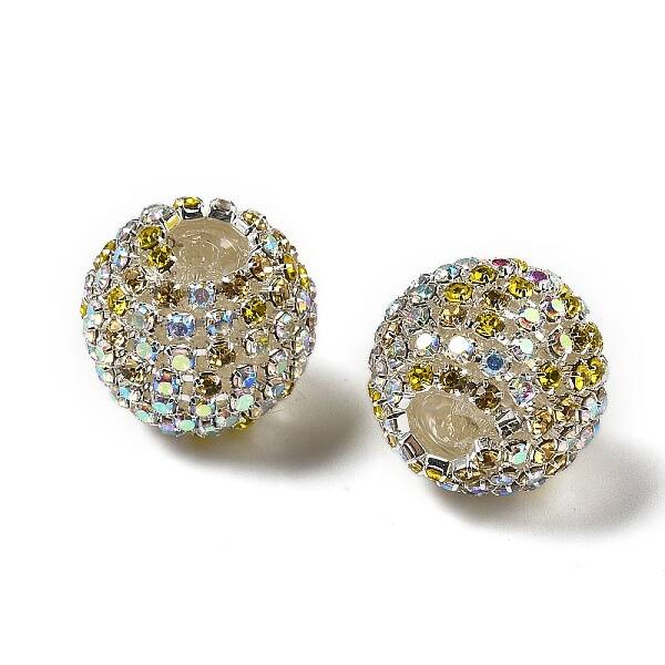 Sparkle Glass Rhinestone Round Beads