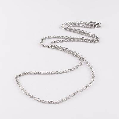 Tarnish Resistant 304 Stainless Steel Cable Chain Necklaces