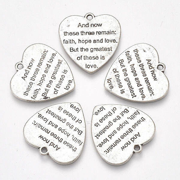 Tibetan Style Alloy Quote Pendants