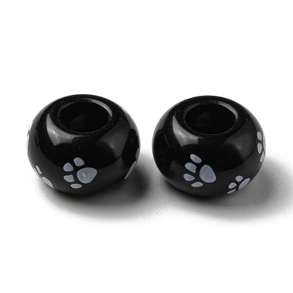 Printed Opaque Acrylic Beads