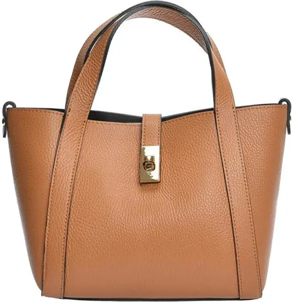 Anna Luchini Borsa A Mano In Pelle Da Donna colorata al cognac