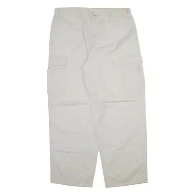DICKIES Cargo Mens Trousers Beige Relaxed Straight W36 L30