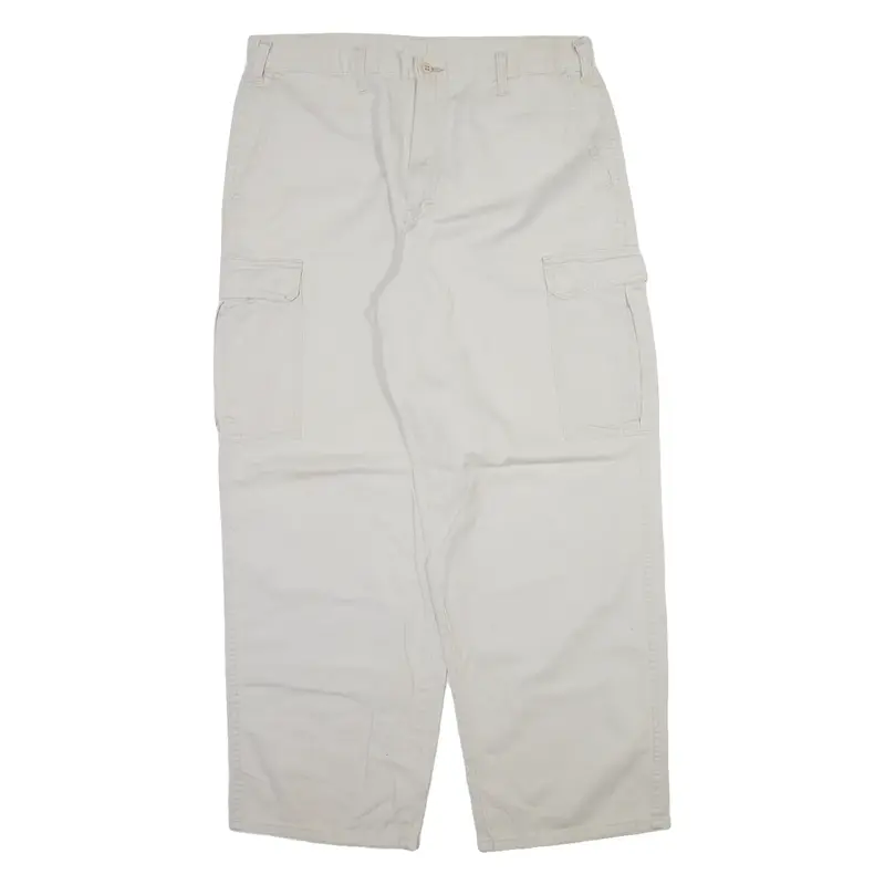 DICKIES Cargo Mens Trousers Beige Relaxed Straight W36 L30