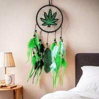 Traditional Dream Catcher, 1 Count Artificial Feather Decor Hanging Ornament, Wall Hanging Decoration, Wedding Decoration, Ha...