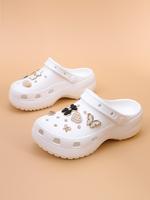 Women's Cute Rhinestone Decorated Slides, Casual Comfortable Platform Slippers for Beach, Fashionable Shoes for Indoor & Outd...
