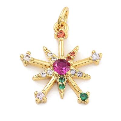 Rack Plating Brass Micro Pave Cubic Zirconia Pendants