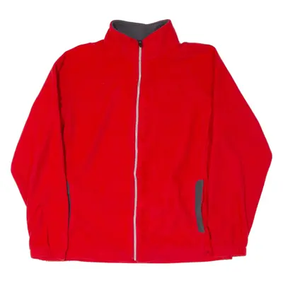 STARTER Fleece Jacket Red Mens M