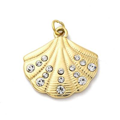 304 Stainless Steel Crystal Rhinestone Pendants