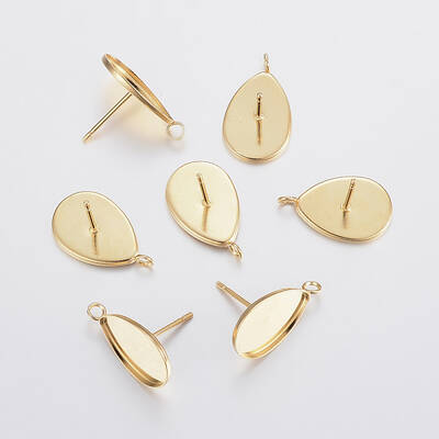 304 Stainless Steel Stud Earring Settings