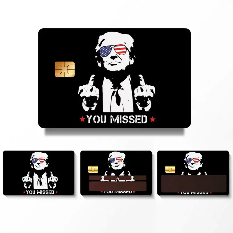 4 PCS/SET Trump You Missed Credit Card Skin, Debit Card Skin Cover, Credit Card Sticker Cover - Stylish Card Stickers for Deb...