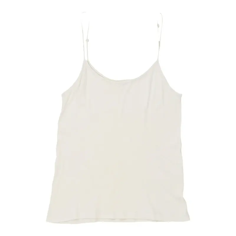 Queentex Strap Top - Large White Cotton