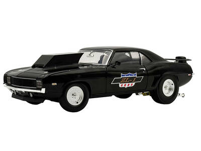 1969 Chevrolet Camaro ZL-1 Drag Outlaws Black Limited Edition to 372 pieces Worldwide 1/18 Diecast Model Car by ACME