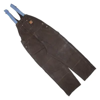 CARHARTT Carpenter Double-knee Workwear Mens Overalls Brown Denim M W35 L28