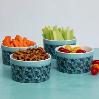 Paw Print Large Oven-Safe Ramekin - Set of 4 - 14oz - Paws & Sprigs