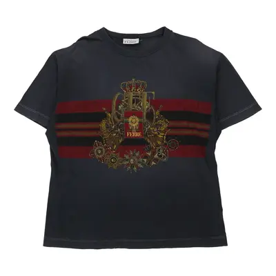 Gianfranco Ferre Graphic T-Shirt - 2XL Navy Cotton