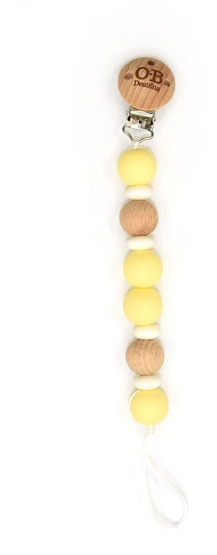 O.B Designs Dummy Pacifier Clip Lemon