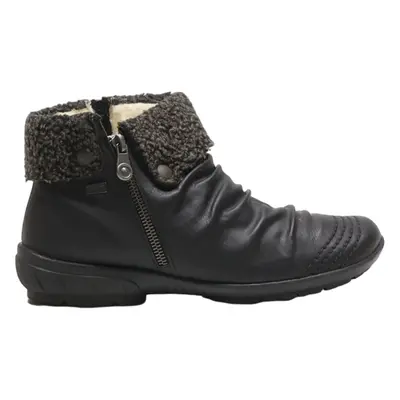 RIEKER Ankle Boots Black Leather Womens UK 7