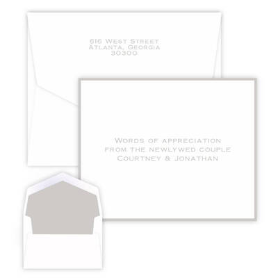 Silver Silhouette Note - Raised Ink