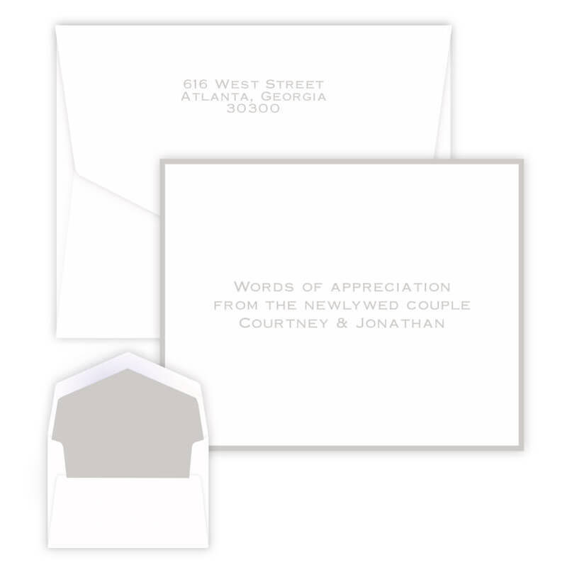 Silver Silhouette Note - Raised Ink