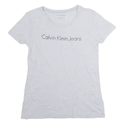 CALVIN KLEIN JEANS Womens T-Shirt Grey L