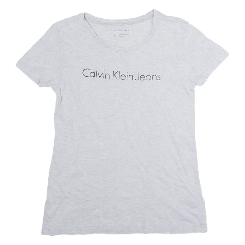 CALVIN KLEIN JEANS Womens T-Shirt Grey L