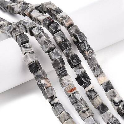 Natural Map Stone Beads Strands
