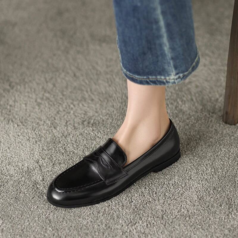 CHIKO Oakley Round Toe Block Heels Loafer Flats