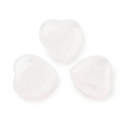 Heart Natural Quartz Crystal Palm Stones