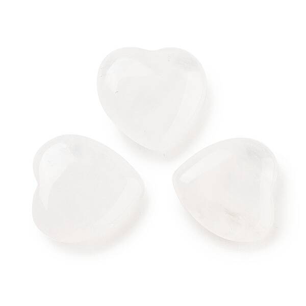 Heart Natural Quartz Crystal Palm Stones