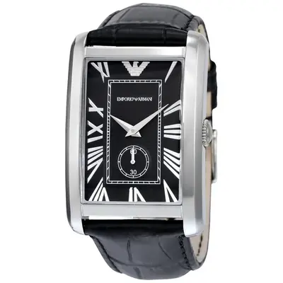 Emporio Armani AR1604 Rectangular Black Dial Men's Watch