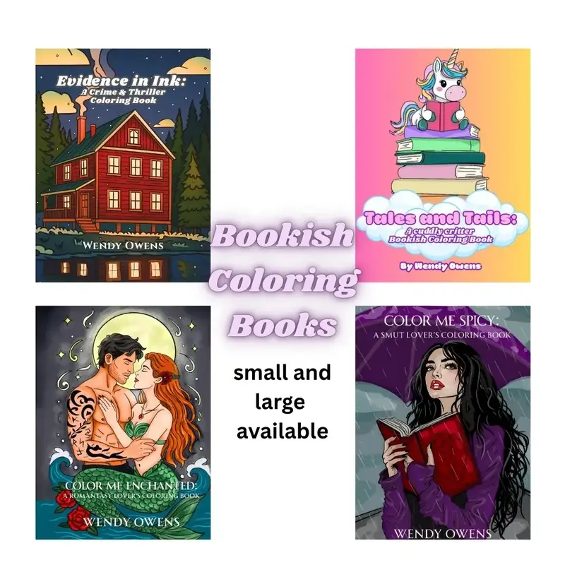 Bookish Coloring Book: Multiple options: Color Me Spicy, A Smut Lover’s Coloring Book | 25 Flirty, Single-Sided Pages | Ava...