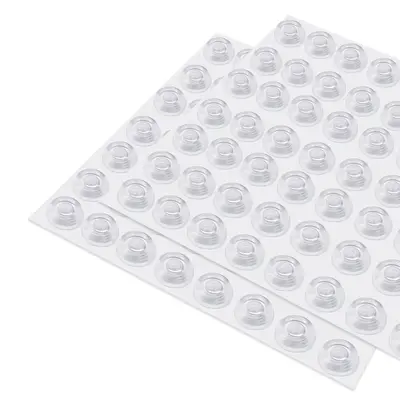 128 Counts Transparent Door Bumper Pads Sound Dampening Adhesive for Home