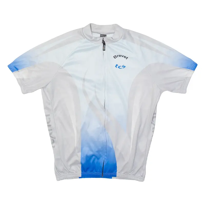 Full Zip Cycling Boys Jersey Grey XL