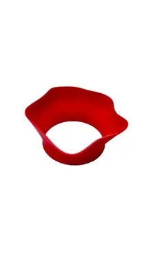 3D Printed Ruffle Cuff in Red | Size: O/S