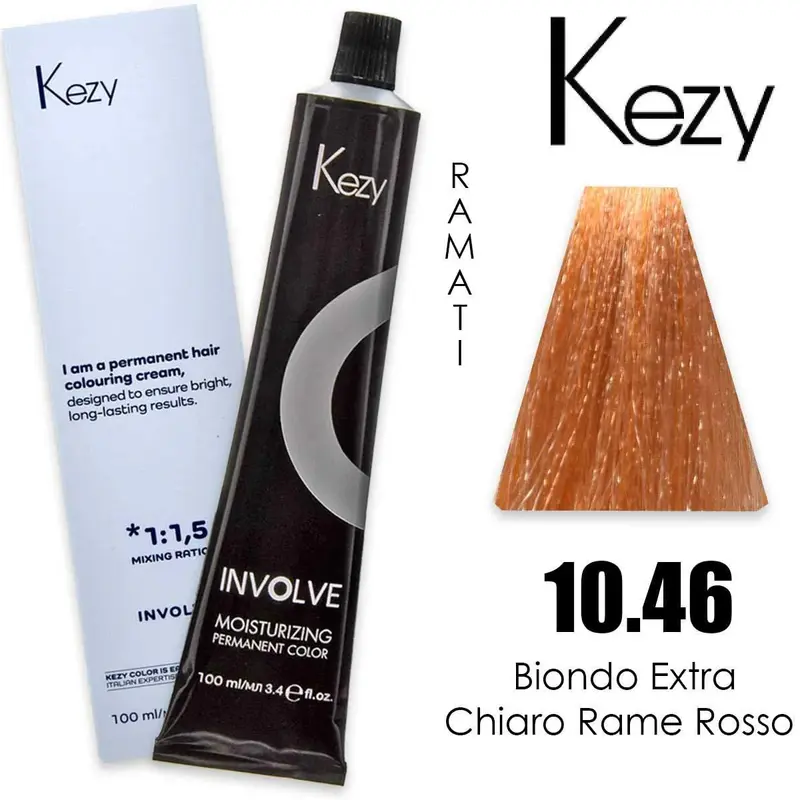 Kezy Involve Color 100 Ml Biondo Extra Chiaro Rame Rosso 10.46