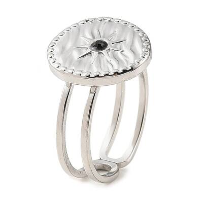 304 Stainless Steel Open Cuff Ring for Women