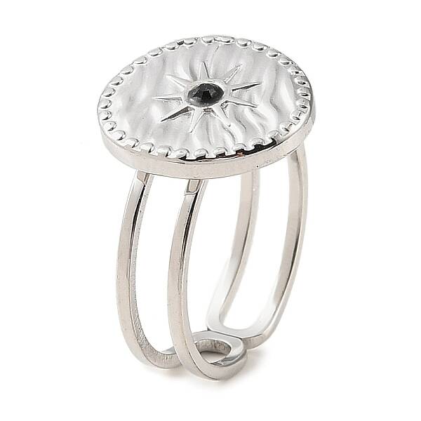 304 Stainless Steel Open Cuff Ring for Women