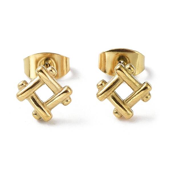 304 Stainless Steel Stud Earrings
