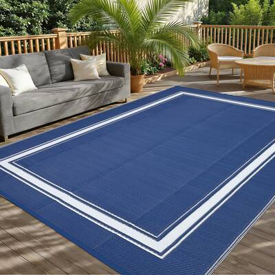 Garvee Reversible Outdoor Rug – Waterproof, UV & Weather Resistant Patio Carpet – Easy Clean, Non-Slip Woven Mat for Gard...