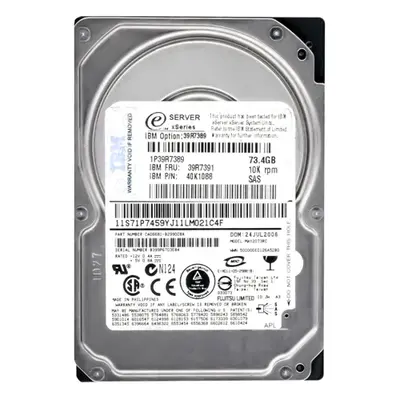 40K1088 IBM 73GB 3Gb/s SAS 10000 2.5-Inch Hard Drive