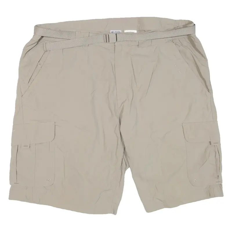 COLUMBIA Belted Mens Cargo Shorts Beige 2XL W20