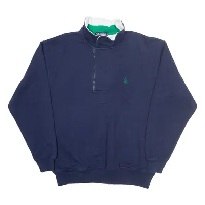NAUTICA Mens Sweatshirt Blue 1/4 Zip L