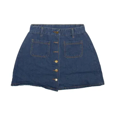 FALMER HERITAGE Short A-Line Skirt Blue Denim Womens S