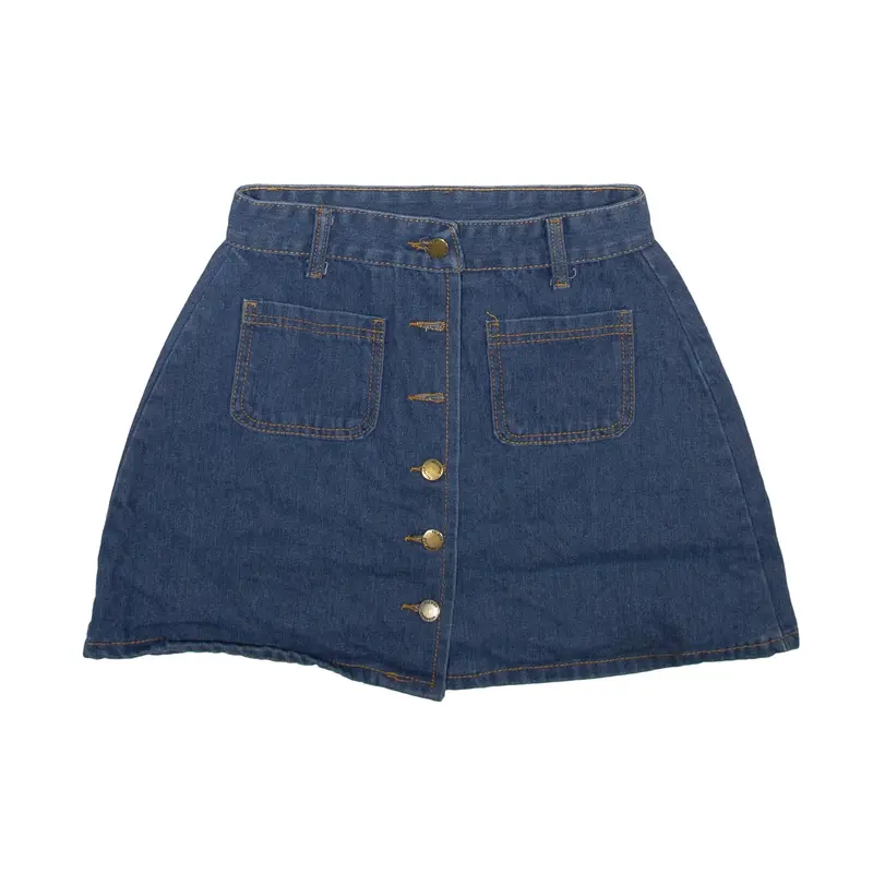FALMER HERITAGE Short A-Line Skirt Blue Denim Womens S