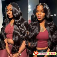 Bling Hair 13x4 HD Lace Frontal Real Hair Wigs Body Wave Pre Plucked Lace Front Real Hair Wig 4x4 Lace Wigs For Women